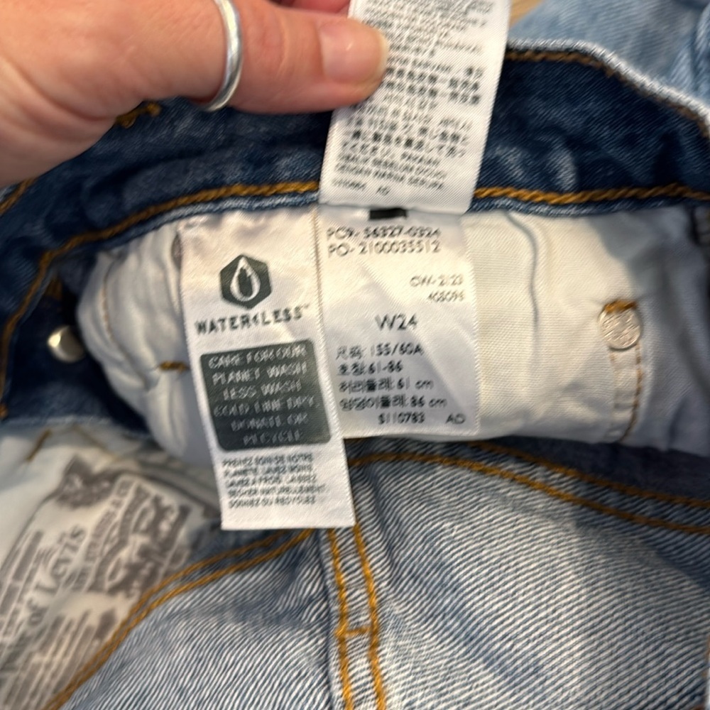 Levi’s 501 Original Fit HIGH Rise Women’s Shorts Size 24 - Picture 7 of 8